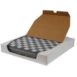  12 x 12 Black Check Deli Sandwich Wrap Paper 5000/CS 