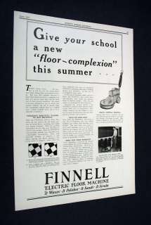 Finnell Electric Floor Machine Sander Polisher Wax ad  