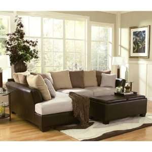  Logan   Stone Sectional Living Room Set by Ashley 
