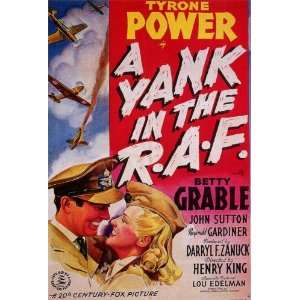  A Yank in the R.A.F. (1953) 27 x 40 Movie Poster Style A 