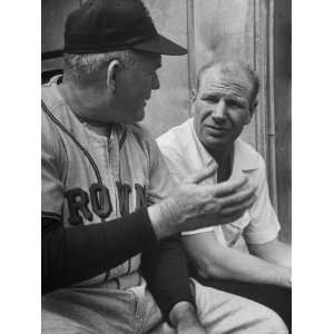  Manager Roger Hornsby and Team Owner Bill Veeck Discussing 