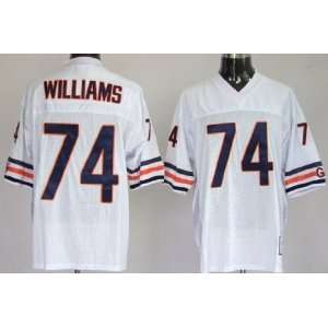  Chris Williams #74 Chicago Bears Replica NFL Jersey White 