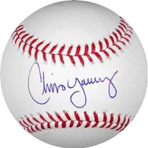  Autographed Chris Young Baseball   Pitcher Sports 
