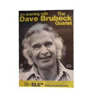  The Dave Brubeck Quartet German Tour Poster 1988 