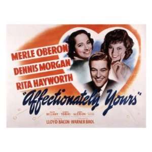 Affectionately Yours, Merle Oberon, Dennis Morgan, Rita Hayworth, 1941 