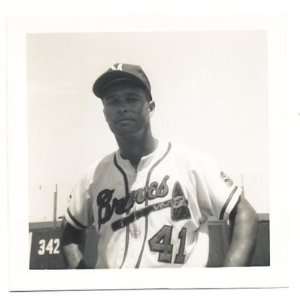 Eddie Mathews Vintage Milwaukee Braves 3.5x3.5 Snapshot