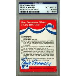 Ernie Harwell Autographed Trading Card PSA/DNA Slabbed 