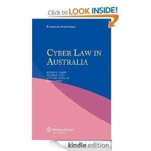 Cyber Law in Australia George Cho, Eugene Clark, Arthur Hoyle, Paul 