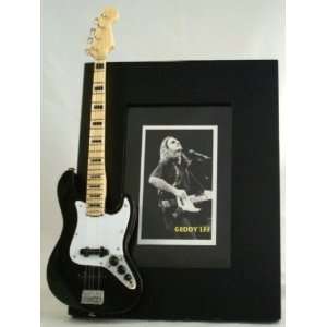  Geddy Lee Rush Picture Frame with Miniature Guitar Replica 