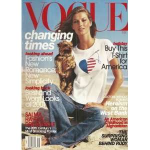    Vogue Magazine, December 2001, Gisele Bundchen on Cover. Books