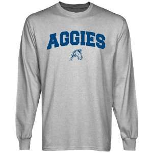  UC Davis Aggies Ash Logo Arch Long Sleeve T shirt Sports 