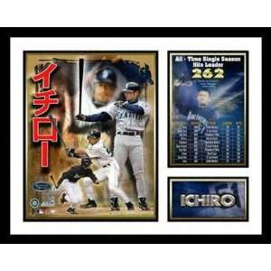 Ichiro Suzuki Seattle Mariners   262nd Hit   Framed Milestone Collage