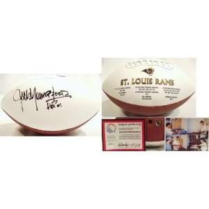 Jack Youngblood Signed Rams Logo Fotoball Football