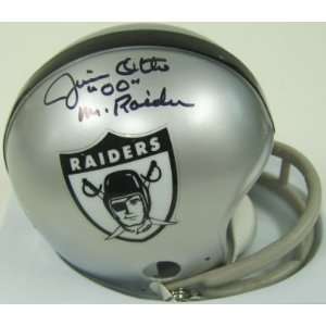 Jim Otto Signed Raiders Mini Helmet w/Mr. Raider