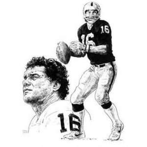 Jim Plunkett Oakland Raiders 16x20 Lithograph