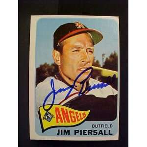 Jim Piersall Los Angeles Angels #172 1965 Topps Autographed Baseball 