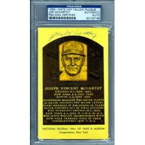 Joe McCarthy Autographed HOF Postcard PSA/DNA Slabbed #83155169   MLB 
