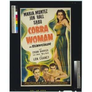   Cobra woman,Maria Montez,John Hall,Sabu Chaney,c1943