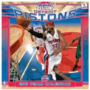  John F. Turner Detroit Pistons 2011 Wall Calendar Sports 