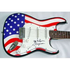  Congressman John B. Larson Autographed Signed Flag Guitar 