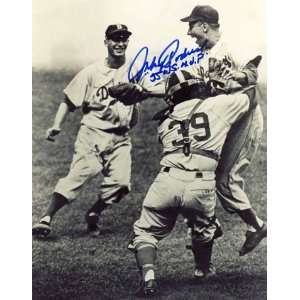  Autographed Johnny Podres Picture   with 55 WSMVP 