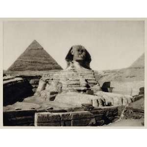  1929 Great Sphinx of Giza Statue Khafre Pyramid Gise Ghiza 
