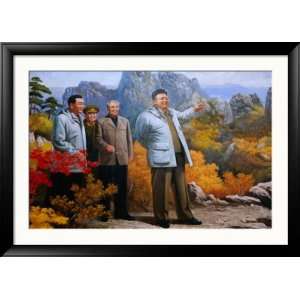  Detail of Painting of Kim Jung II, Admiring Scenery of Mt 