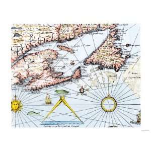   Gulf of the Saint Lawrence River, c.1632 Giclee Poster Print, 40x30