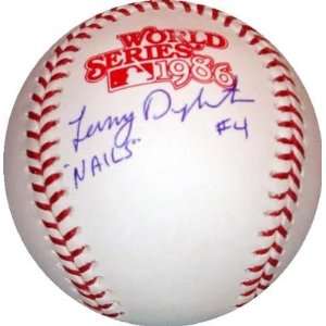  Autographed Lenny Dykstra Ball   World Series Nails 