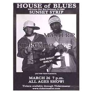  MASTER P & LIL ROMEO House of Blues 18x24 Poster 