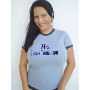 Mrs. Louis Tomlinson 1D Heather Blue T Shirt Size Small  