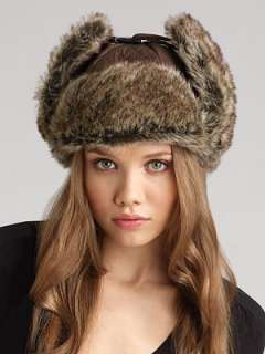  Collection   Faux Fur Trappers Hat    
