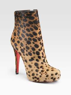 Christian Louboutin   Leopard Print Ankle Boots    
