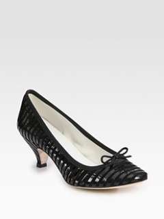 Repetto   Gisele Patent Leather and Suede Point Toe Pumps