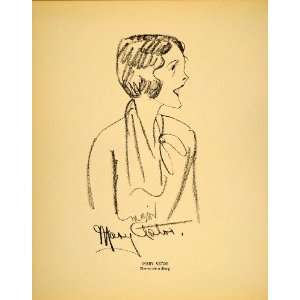  1938 Mary Astor Film Actress Henry Major Lithograph 