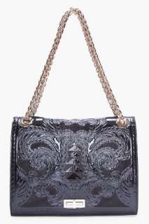 Balmain Black Ultimate Embossed Shoulder Bag for women  