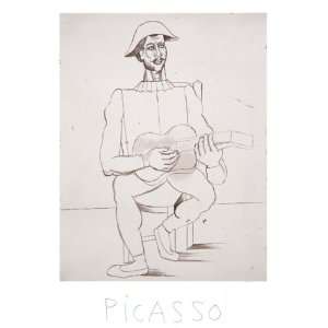 Pablo Picasso, Arlequin Moustachu a La Guitare, Plate Signed Estate 