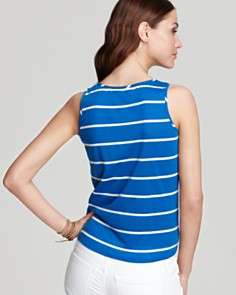 Aqua Tank   Knot Front Stripe