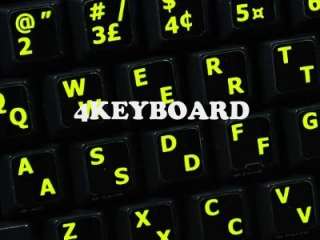 French QWERTY   English US Glowing Fluorescent keyboard stickers are 