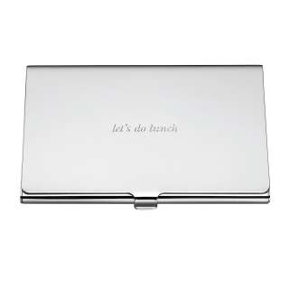 kate spade new york Silver Street Lets Do Lunch Business Card Holder 