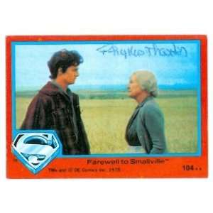  Phyllis Thaxter Autographed Trading Card Superman Sports 