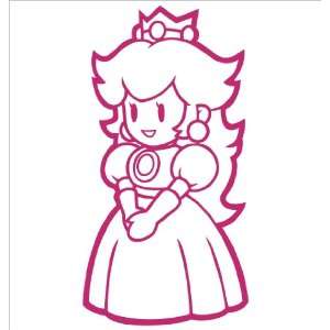 Princess Peach Mario Vinyl Die Cut Decal Sticker 5 Pink