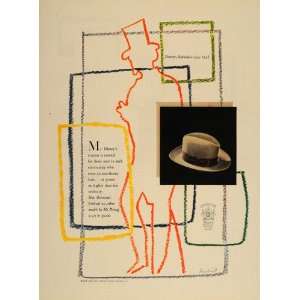  1948 Ad Paul Rand Disney Hatmaker Hatter Oxford 20 Hat 