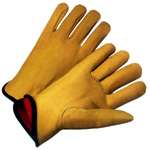 Premium Pigskin Driver With Fleece Lining Work Gloves (ONE DOZEN)(SIZE 
