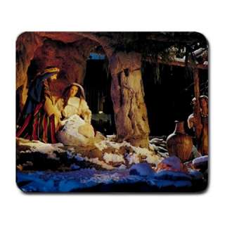 Christmas Nativity Scene Christian W Jesus Large Mouse Pad Mat 