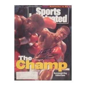 Riddick Bowe autographed Sports Illustrated Magazine (Boxing)  