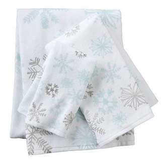 St. Nicholas Square Snowflake Bath Towels