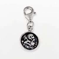 Charms Sterling Silver Angel Medallion Charm