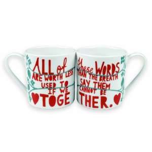  Rob Ryan His & Her Matching Coffee Mug Set Kitchen 