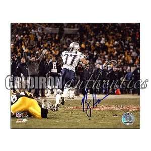 Rodney Harrison Autographed Picture   16x20 Steelers Interception 